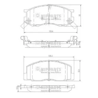J3602074 Колодки тормозные NIPPARTS подбор по vin на Brocar