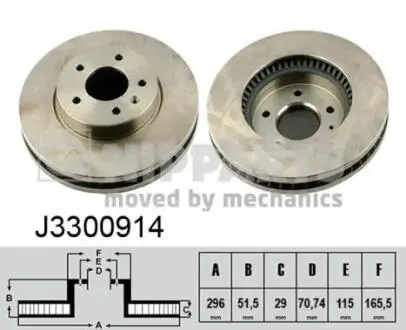 J3300914 Тормозные диски NIPPARTS подбор по vin на Brocar