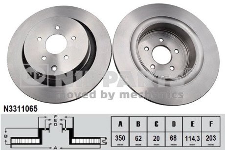 N3311065 Тормозные диски NIPPARTS подбор по vin на Brocar