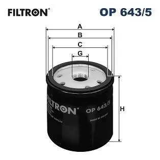 OP6435 Фільтр масляний FILTRON підбір по vin на Brocar