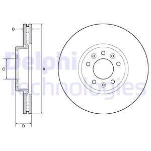 BG4805C Тормозные диски DELPHI підбір по vin на Brocar