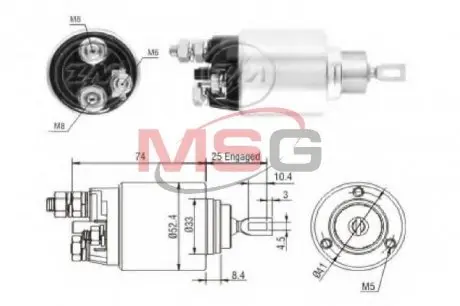 ZM2381 Втягуюче реле ZM підбір по vin на Brocar