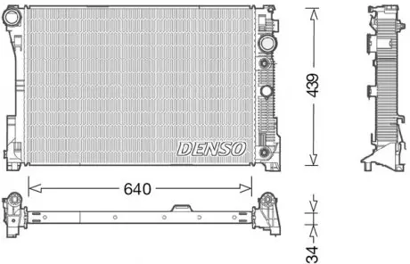 DRM17048 Радіатор двигуна (automatyczna) MERCEDES C (C204), C T-MODEL (S204), C (W204), CLS (C218), CLS SHOOTING BRAKE (X218), E (A207), E (C207), E T-MODEL (S212), E (W212), GLK (X204) 1.6-5.5 01.08- DENSO підбір по vin на Brocar