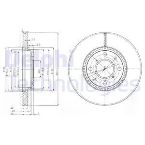 BG4049C Тормозной диск DELPHI підбір по vin на Brocar