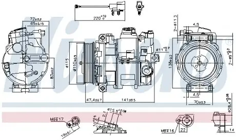 890306 Компресор, Кондиціонер NISSENS підбір по vin на Brocar