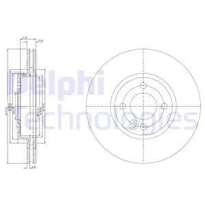 BG3661C Диск гальмівний DELPHI підбір по vin на Brocar