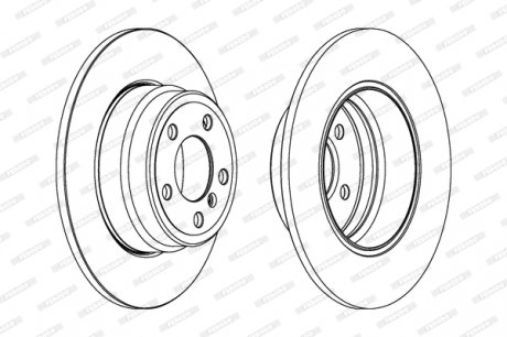 DDF1255C1 Гальмівний диск FERODO підбір по vin на Brocar