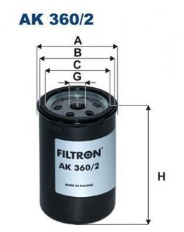 AK3602 Фільтр повітря FILTRON підбір по vin на Brocar