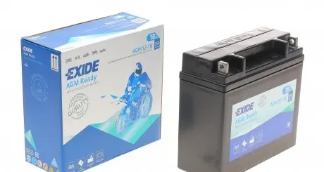 AGM1218 Аккумуляторная батарея 18Ah/250A (181x77x167/+R/B0) (AGM) (мото) EXIDE подбор по vin на Brocar