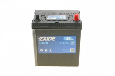 EB356 Аккумуляторная батарея 35Ah/240A (187x127x220/+R/B00/B1) Excell Азия EXIDE подбор по vin на Brocar