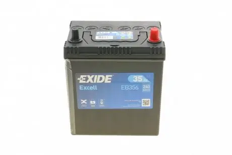 EB356 Акумуляторная батарея 35Ah/240A (187x127x220/+R/B00/B1) Excell Азія EXIDE підбір по vin на Brocar