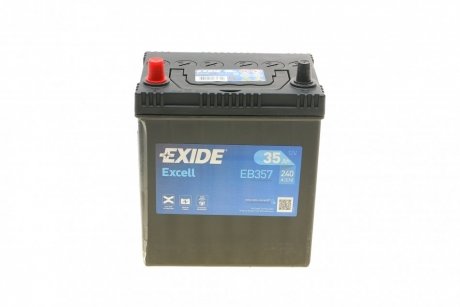 EB357 Аккумуляторная батарея 35Ah/240A (187x127x220/+L/B00) Excell Азия EXIDE подбор по vin на Brocar