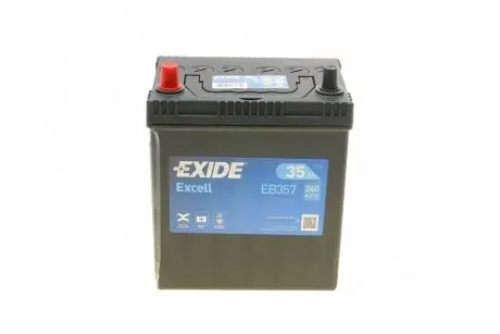 EB357 Аккумуляторная батарея 35Ah/240A (187x127x220/+L/B00) Excell Азия EXIDE подбор по vin на Brocar