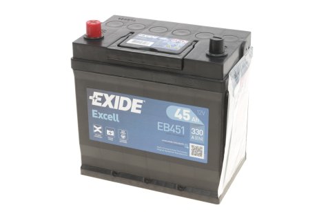 EB451 Стартерна акумуляторна батарея, Стартерна акумуляторна батарея EXIDE підбір по vin на Brocar