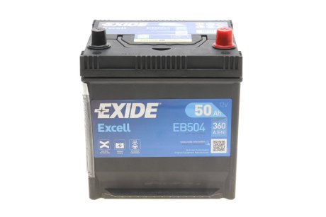 EB504 Стартерная аккумуляторная батарея, Стартерная аккумуляторная батарея EXIDE підбір по vin на Brocar