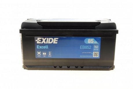 EB852 Аккумуляторная батарея 85Ah/760A (353x175x175/+R/B13) Excell EXIDE підбір по vin на Brocar