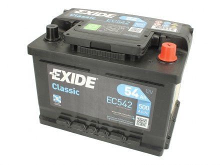 EC542 Стартерная аккумуляторная батарея, Стартерная аккумуляторная батарея EXIDE подбор по vin на Brocar