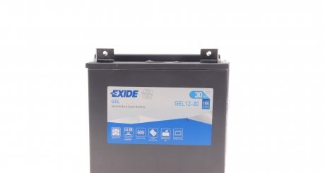 GEL1230 Акумуляторна батарея 30Ah/180A (197x132x186/+L/B0) (GEL) (мото) EXIDE підбір по vin на Brocar