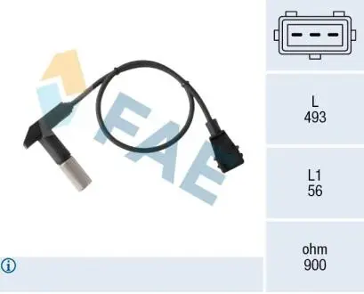79208 Датчик імпульсів, Датчик частоти обертання, управління двигуном FAE підбір по vin на Brocar