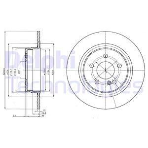 BG4153C Тормозной диск DELPHI подбор по vin на Brocar