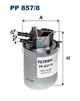 PP8578 Фильтр топлива FILTRON підбір по vin на Brocar