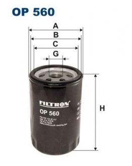OP560 Масляный фильтр, Масляный фильтр, ступенчатая коробка передач FILTRON підбір по vin на Brocar