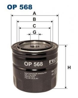 OP568 Масляный фильтр, Масляный фильтр, ступенчатая коробка передач FILTRON подбор по vin на Brocar