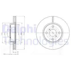 BG4116C Диск гальмівний DELPHI підбір по vin на Brocar