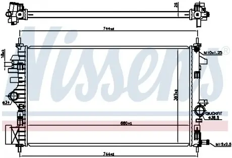 606047 Теплообмінник NISSENS підбір по vin на Brocar