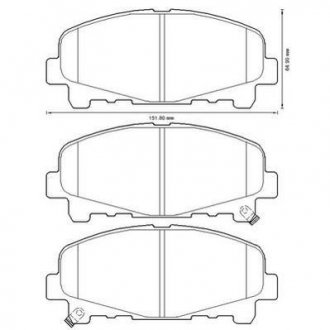 572635JC Комплект тормозных колодок, дисковый тормоз JURID подбор по vin на Brocar