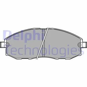 LP1434 Комплект гальмівних колодок, дискове гальмо DELPHI підбір по vin на Brocar
