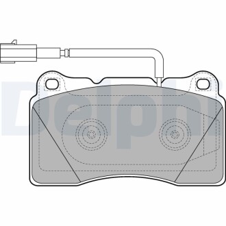 LP2221 Комплект тормозных колодок, дисковый тормоз DELPHI подбор по vin на Brocar