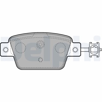 LP2486 Комплект тормозных колодок, дисковый тормоз DELPHI підбір по vin на Brocar