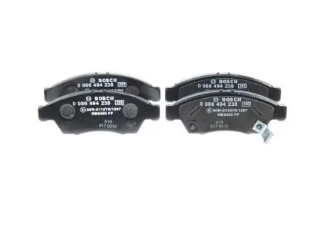 0986494238 Комплект тормозных колодок, дисковый тормоз BOSCH підбір по vin на Brocar
