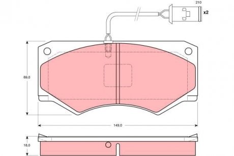 GDB1248 Комплект тормозных колодок, дисковый тормоз TRW підбір по vin на Brocar