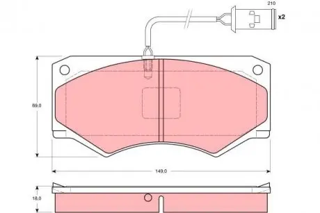 GDB1248 Комплект гальмівних колодок, дискове гальмо TRW підбір по vin на Brocar