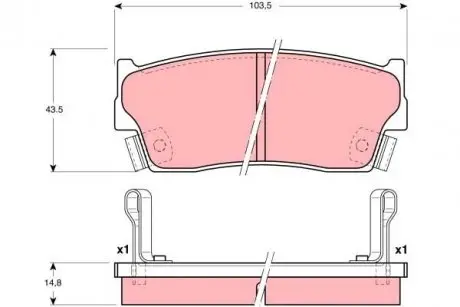 GDB3183 Комплект гальмівних колодок, дискове гальмо TRW підбір по vin на Brocar