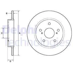 BG4183C Тормозной диск DELPHI подбор по vin на Brocar