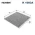 K1083A Фільтр, повітря у внутрішньому просторі FILTRON підбір по vin на Brocar