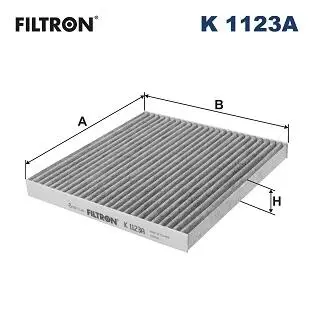 K1123A Фільтр, повітря у внутрішньому просторі FILTRON підбір по vin на Brocar