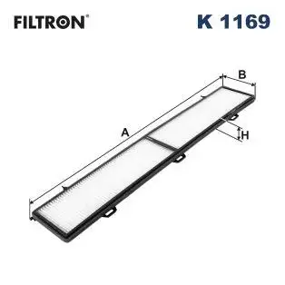 K1169 Фільтр, повітря у внутрішньому просторі FILTRON підбір по vin на Brocar