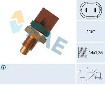 34230 Датчик, температура охлаждающей жидкости FAE підбір по vin на Brocar