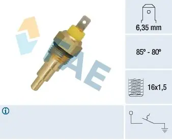 37630 Термовимикач, вентилятор радіатора FAE підбір по vin на Brocar