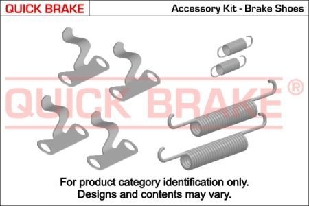 1050869 Монтажний комплект барабанних колодок QUICK BRAKE підбір по vin на Brocar