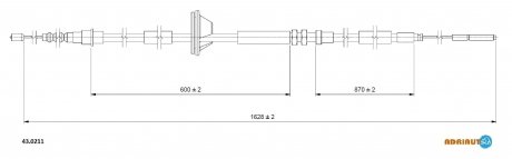 430211 Трос ручного тормоза ADRIAUTO подбор по vin на Brocar
