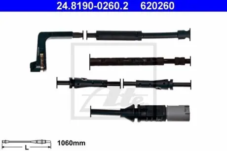 24819002602 Датчик зносу гальмівних колодок ATE підбір по vin на Brocar