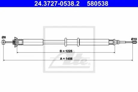 24372705382 Трос, стоянкова гальмівна система ATE підбір по vin на Brocar