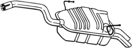 190903 Глушник вихлопних газів кінцевий BOSAL підбір по vin на Brocar