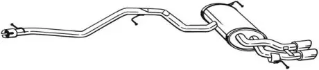 286363 Глушник вихлопних газів кінцевий BOSAL підбір по vin на Brocar