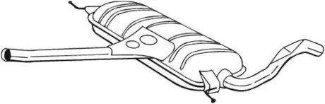 282543 Середній глушник вихлопних газів BOSAL підбір по vin на Brocar